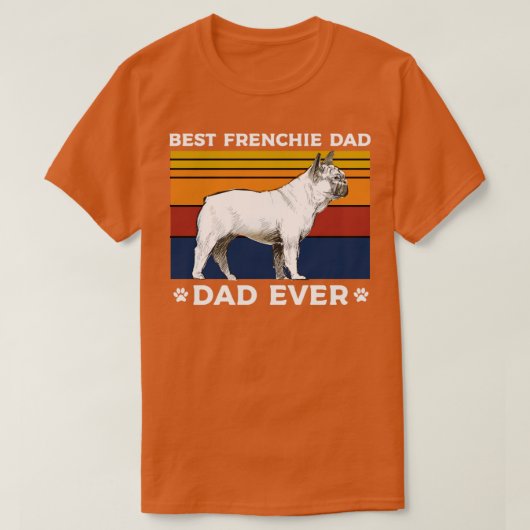 T-shirt Meilleure frenchie papa 2 (Design devant)