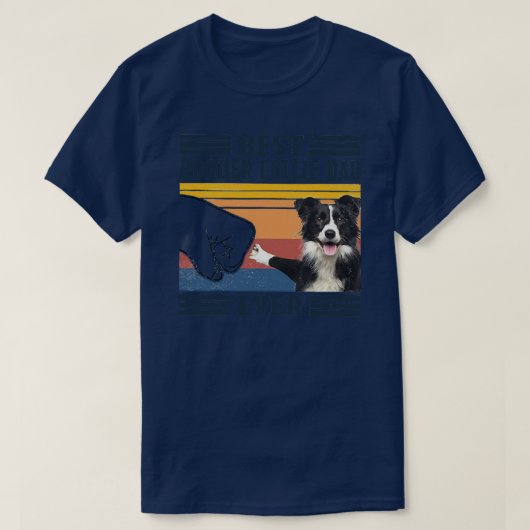 T-shirt Meilleure Frontière pour les hommes Collie Papa Ja (Design devant)