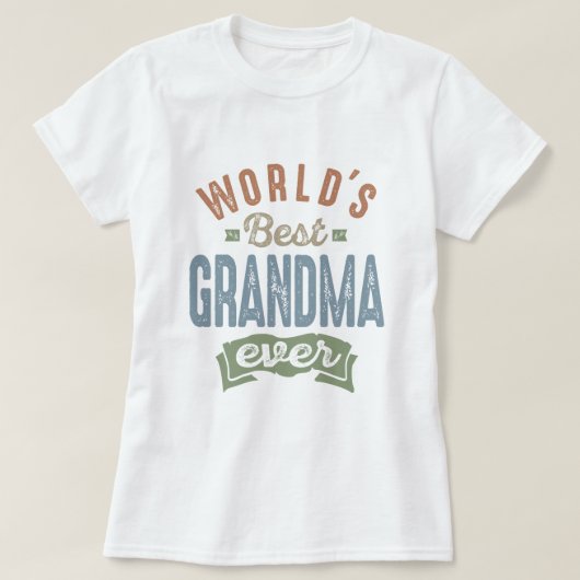 T-shirt Meilleure grand-mère (Design devant)