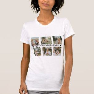 T-shirt Meilleure Grand-mère Collage Photo – Cadeau avec C
