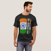 T-shirt Meilleure grand-mère indienne jamais Inde Drapeau  (Devant entier)