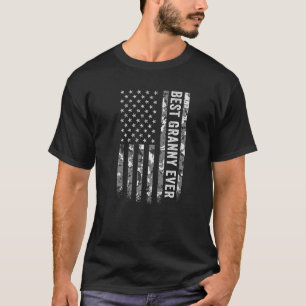 T-shirt Meilleure grand-mère jamais drapeau américain Camo