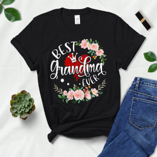 T-shirt Meilleure Grand-Mère Jamais, Filles Filles Tee, Fl