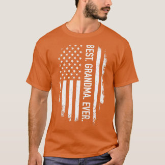 T-shirt Meilleure grand-mère jamais us drapeau vintage amé