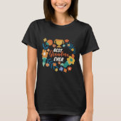 T-shirt Meilleure Grandma jamais Retro Fleur Fleur Fleur F (Devant)