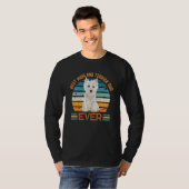 T-shirt Meilleure Highland Terrier Papa Jamais Westie Chie (Devant entier)
