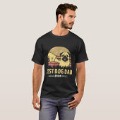 T-shirt Meilleure idée cadeau de conception Pug Papa Ever (Devant entier)