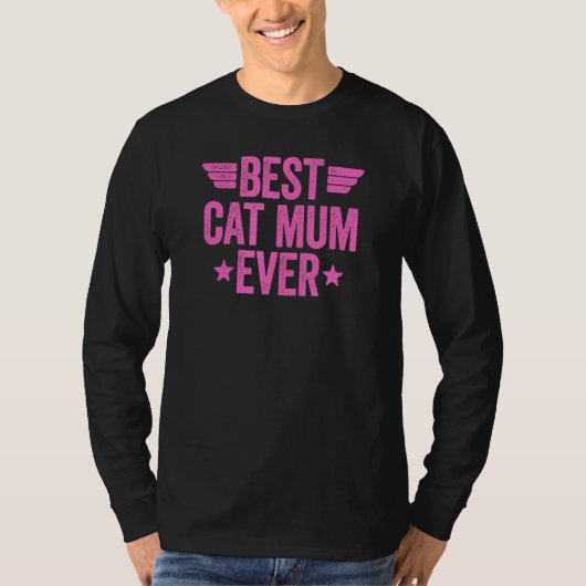 T-shirt Meilleure maman au chat 10 ans (Devant)