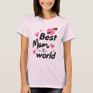 T-shirt Meilleure maman au monde - Tee rose clair