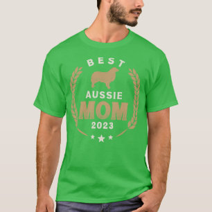 T-shirt Meilleure maman australienne 2023 mignonne chien b
