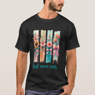 T-shirt Meilleure Maman Bow Floral Fête des Mères