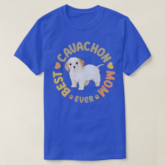 T-shirt Meilleure maman Cavachon jamais (Design devant)