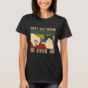T-shirt Meilleure maman chatte Vintage jamais croisé Cat