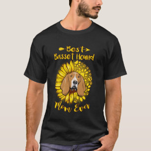 T-shirt Meilleure maman de Basset Hound Chien Ever Tournes