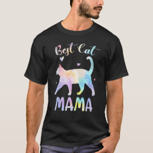 T-shirt Meilleure Maman de Chat Chats Colorés Maman Fête d