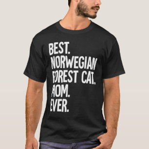 T-shirt Meilleure maman de chat des forêts norvégiennes qu