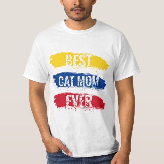 T-shirt Meilleure maman de chat du monde (Devant)