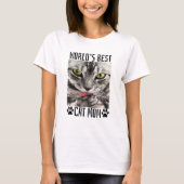 T-shirt Meilleure maman de chat du monde (Devant)