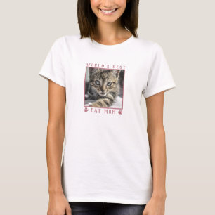 T-shirt Meilleure Maman de Chat du Monde Photo d'Animal de