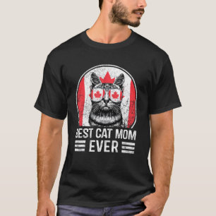 T-shirt Meilleure Maman de Chat Ever Feuille d'Érable Fête