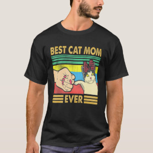 T-shirt Meilleure Maman de Chat Jamais Bandeau Rouge Fête 