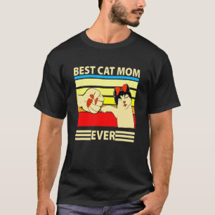 T-shirt Meilleure Maman de Chat Jamais Femmes Vintage Bump