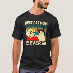T-shirt Meilleure maman de chat jamais Fist Bump filles Vi