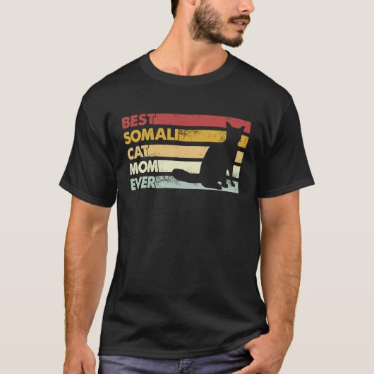 T-shirt Meilleure Maman de Chat Mère Chat Somali (Devant)
