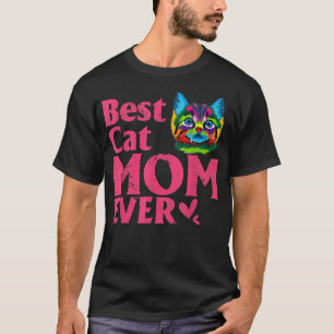 T-shirt Meilleure maman de chat vintage à jamais  maman ch
