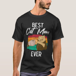 T-shirt Meilleure Maman de Chat Vintage Bump Fit Fête des