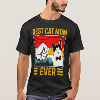 T-shirt Meilleure Maman de Chat Vintage Chat Maman Grand-m