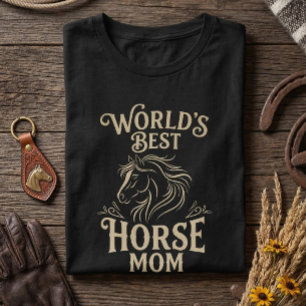 T-shirt Meilleure Maman de Cheval du Monde Cadeau Équestre