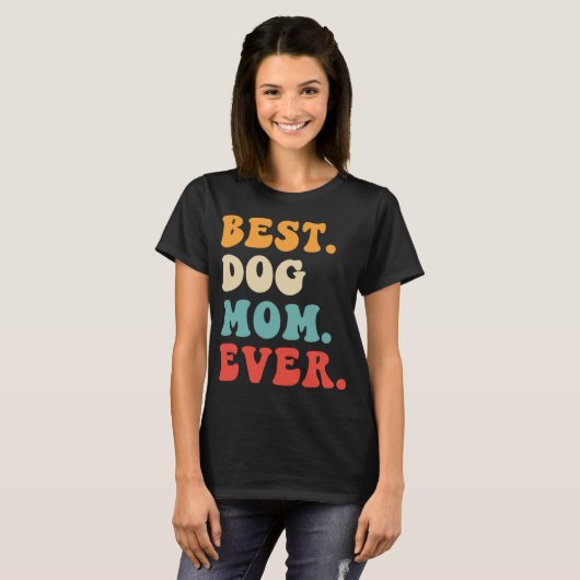 T-shirt Meilleure maman de chien (Devant entier)