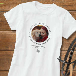 T-shirt Meilleure Maman de Chien au Texas Photo Personnali
