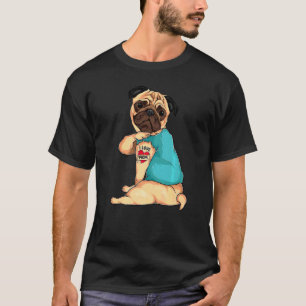 T-shirt Meilleure maman de chien papa Pug mignon anniversa