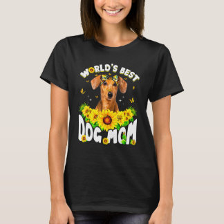 T-shirt Meilleure maman de dachshund au monde drôle pour l