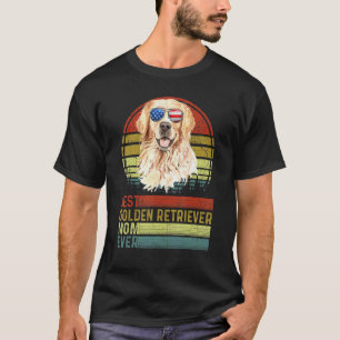 T-shirt Meilleure maman de retriever doré vintage chien Ev