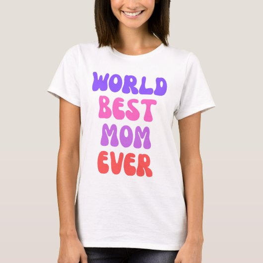 T-shirt Meilleure maman du monde (Devant)