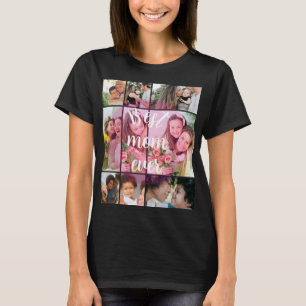T-shirt Meilleure Maman du Monde 9 Collage Photo Personnal