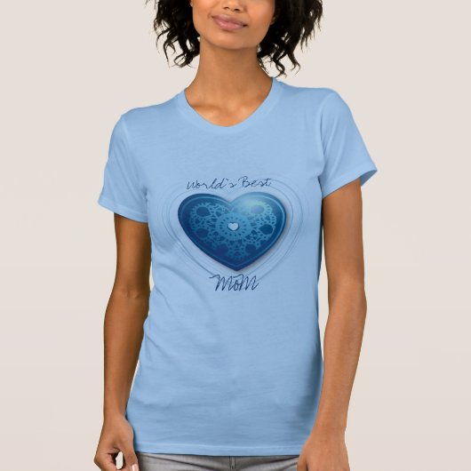 T-shirt Meilleure maman du monde, chemise (Devant)