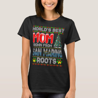 T-shirt Meilleure Maman du Monde Née à Saint-Marin Cadeau