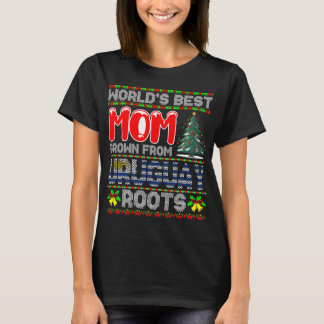 T-shirt Meilleure Maman du Monde Née en Uruguay Cadeau de 