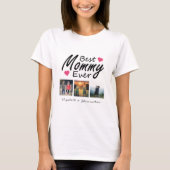 T-shirt Meilleure maman Ever 3 Photo Collage enfants nom M (Devant)