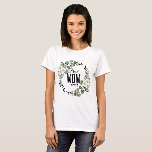 T-shirt Meilleure Maman Ever Fête des mères tendance Flora (Devant entier)