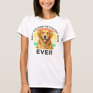 T-shirt Meilleure maman Golden Retriever de tous les temps