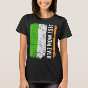 T-shirt Meilleure maman irlandaise Jamais Irlande Drapeau