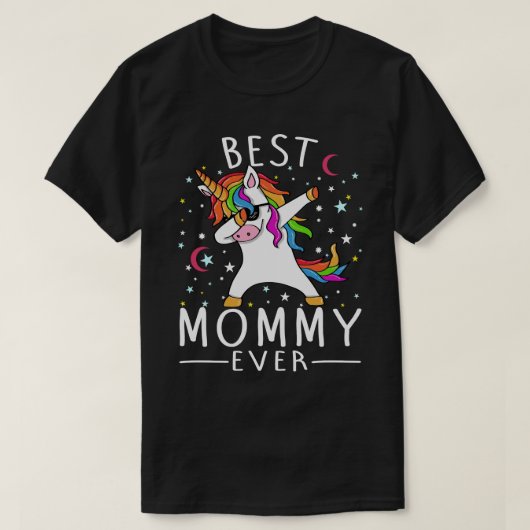T-shirt Meilleure maman jamais Dabbing Unicorne (Design devant)