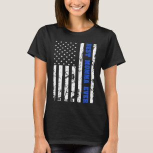 T-shirt Meilleure maman Jamais drapeau Vintage américain P