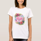 T-shirt Meilleure maman jamais florale (Devant)