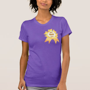 T-shirt Meilleure maman jamais Golden Lauréat du prix ruba